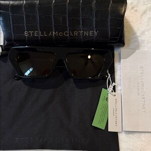 Stella McCartney Angular Black Sunglasses